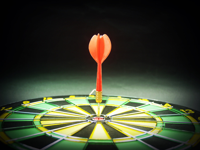 Dart Pin in the Middle of Dartboard